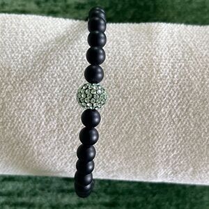 Black bead bracelet